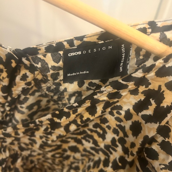 ASOS Design leopard print dress sz 14 EUC - Picture 4 of 4